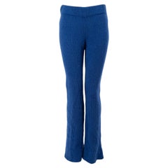 The Elder Statesman Blue Cashmere Knit Trousers Size S