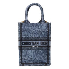 Dior Blue Mini Vertical Dior Book Tote