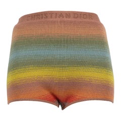 Dior Wool J‚'adior Embroidered Logo Shorts Size S