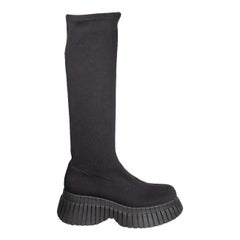 Camper Black Knee High Tall Chunky Boots Size IT 40
