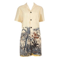 Dior Beige Tropical Print Playsuit Size S