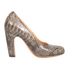 Maison Margiela Grey Python Pattern Pumps Size IT 35