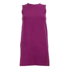 Acne Studios Purple Wool Crew Neck Mini Dress Size S
