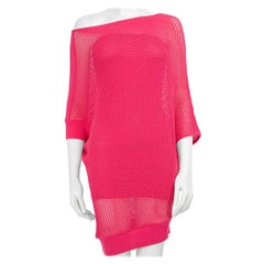 Pinko Pink Knit See Through Mini Dress Size S