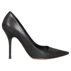 Dior Black Satin Stiletto Pumps Size IT 38