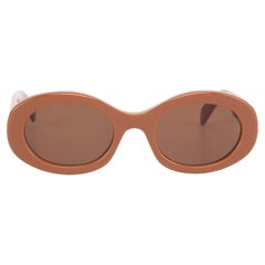 Céline SS24 Brown Oval Triomphe Sunglasses