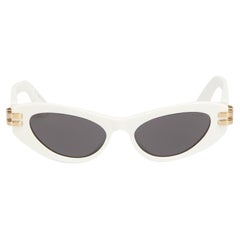 Dior SS24 White Cat Eye CDior B1U Sunglasses