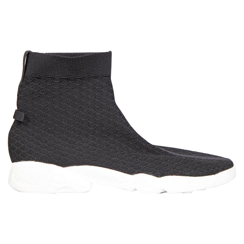 Dior Black Fusion Technical Knit Trainers Size IT 39 For Sale