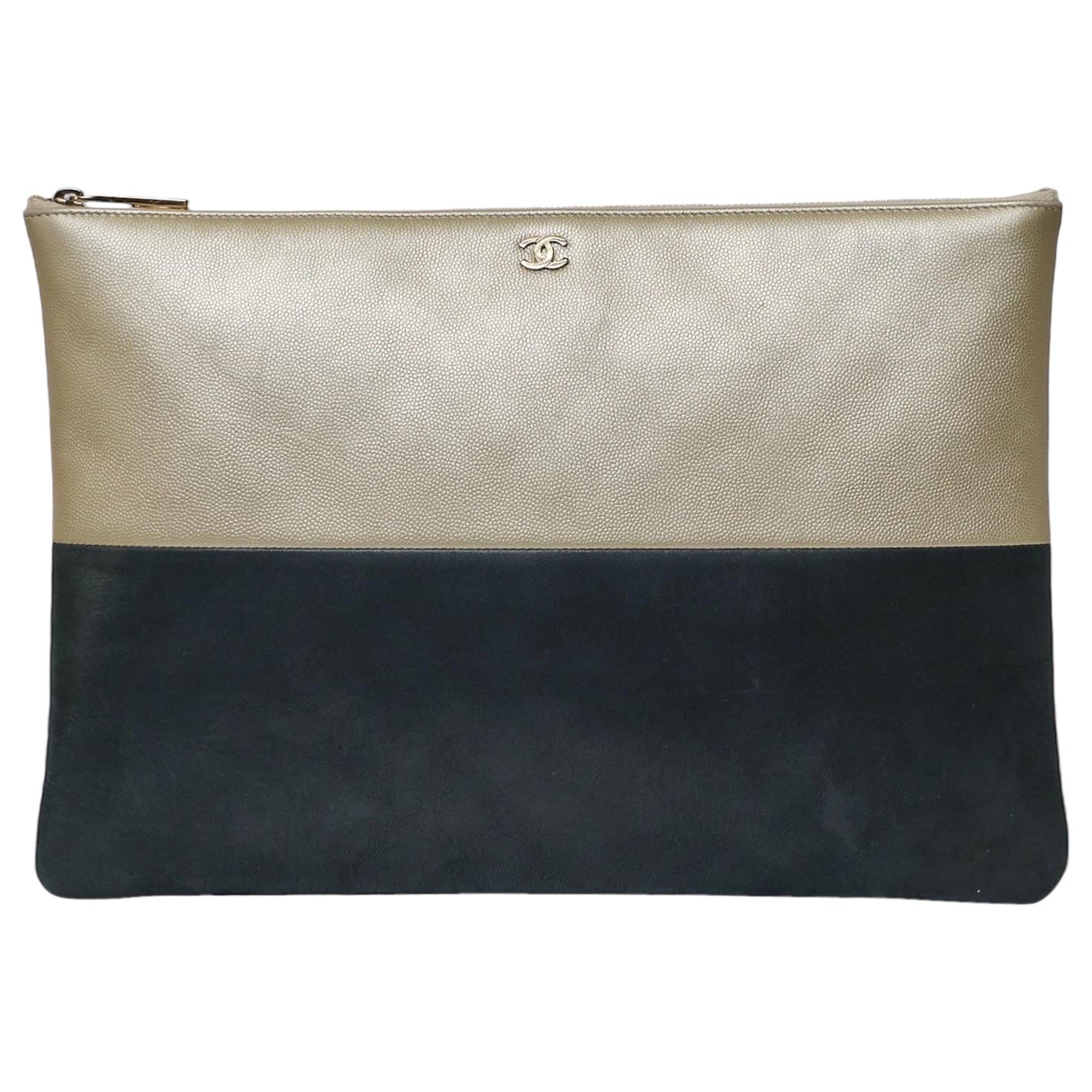 Clutch Chanel Bicolor Oro Iridescente For Sale
