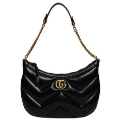 Borsa a Spalla Gucci Marmont Hobo Small Nera