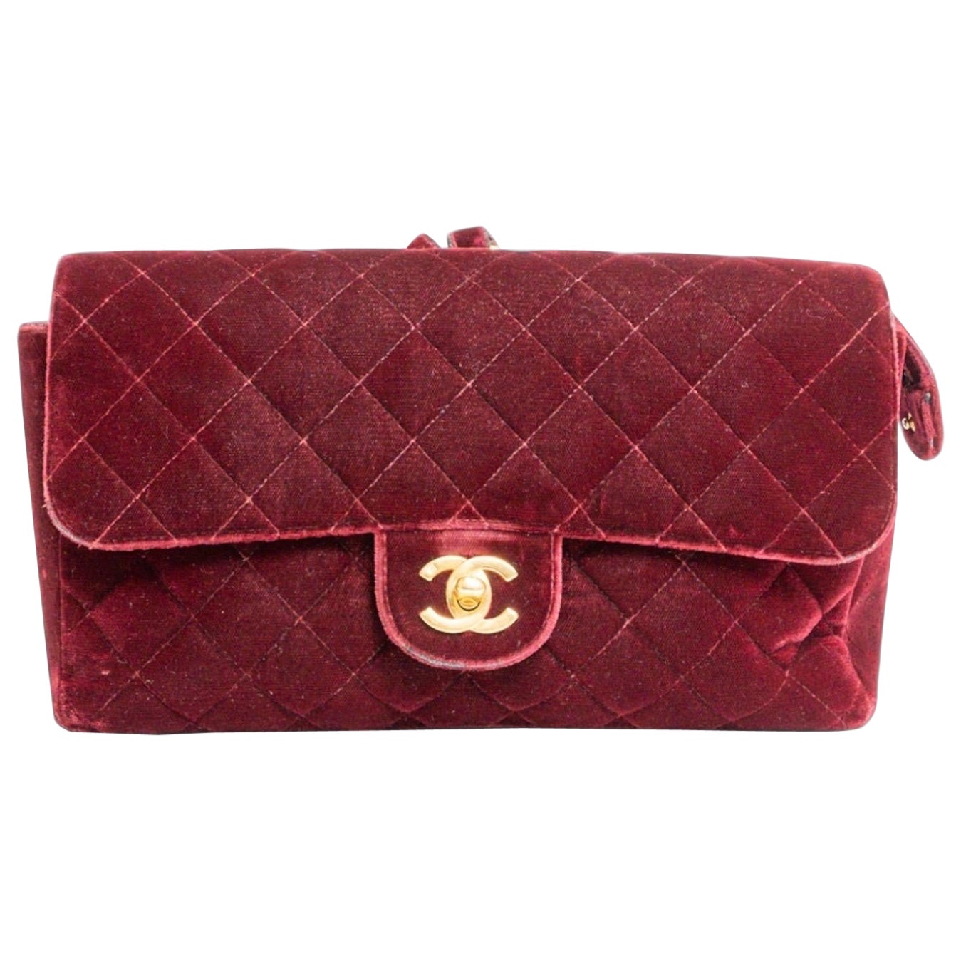 Chanel Zaino Vintage Velluto Bordeaux For Sale