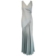 Ralph Lauren Collection 1930s Inspired Pale Blue Silk Crepe Bias Cut  Gown  2