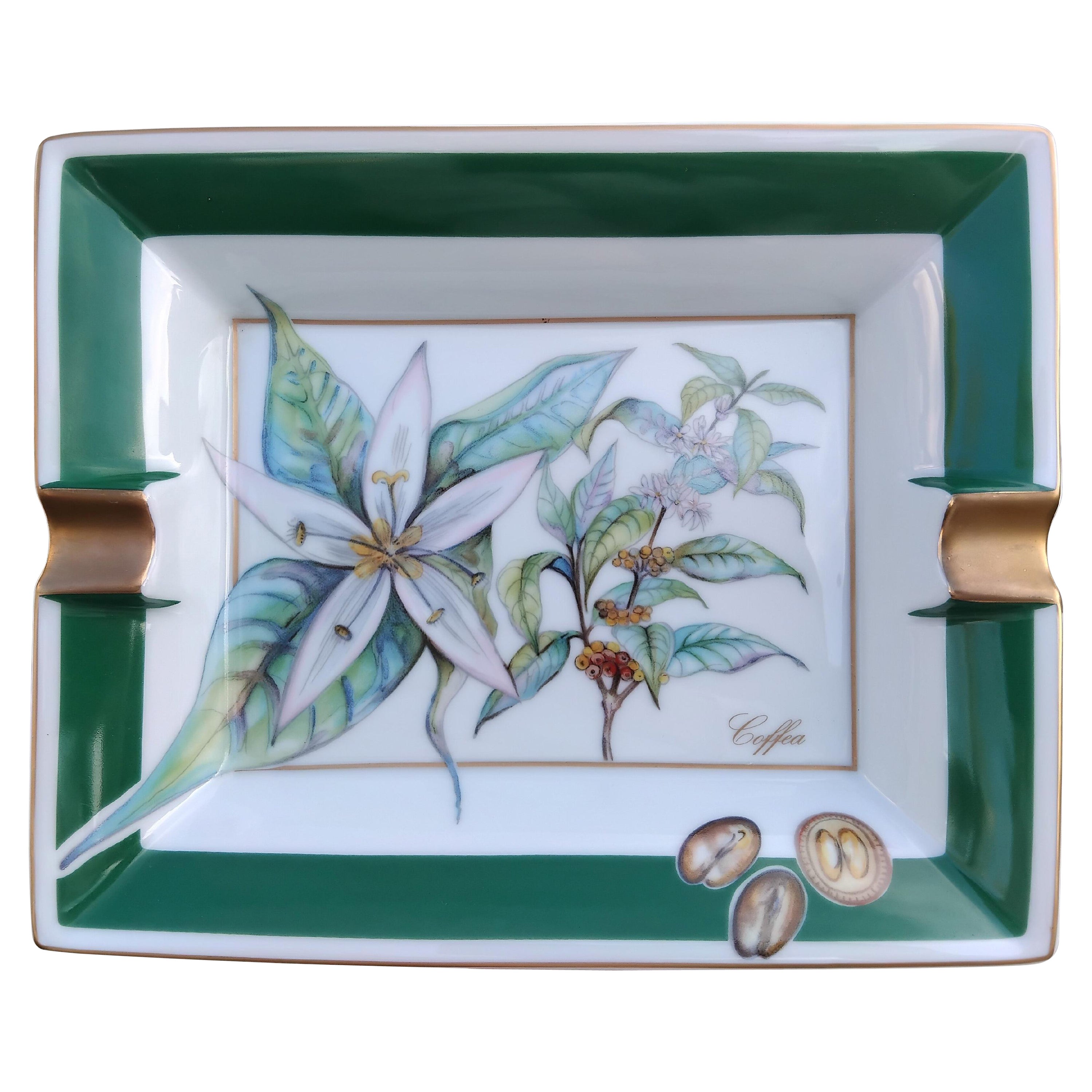 Hermès Cigar Ashtray Change Tray Coffea Coffee Café Print in Porcelain