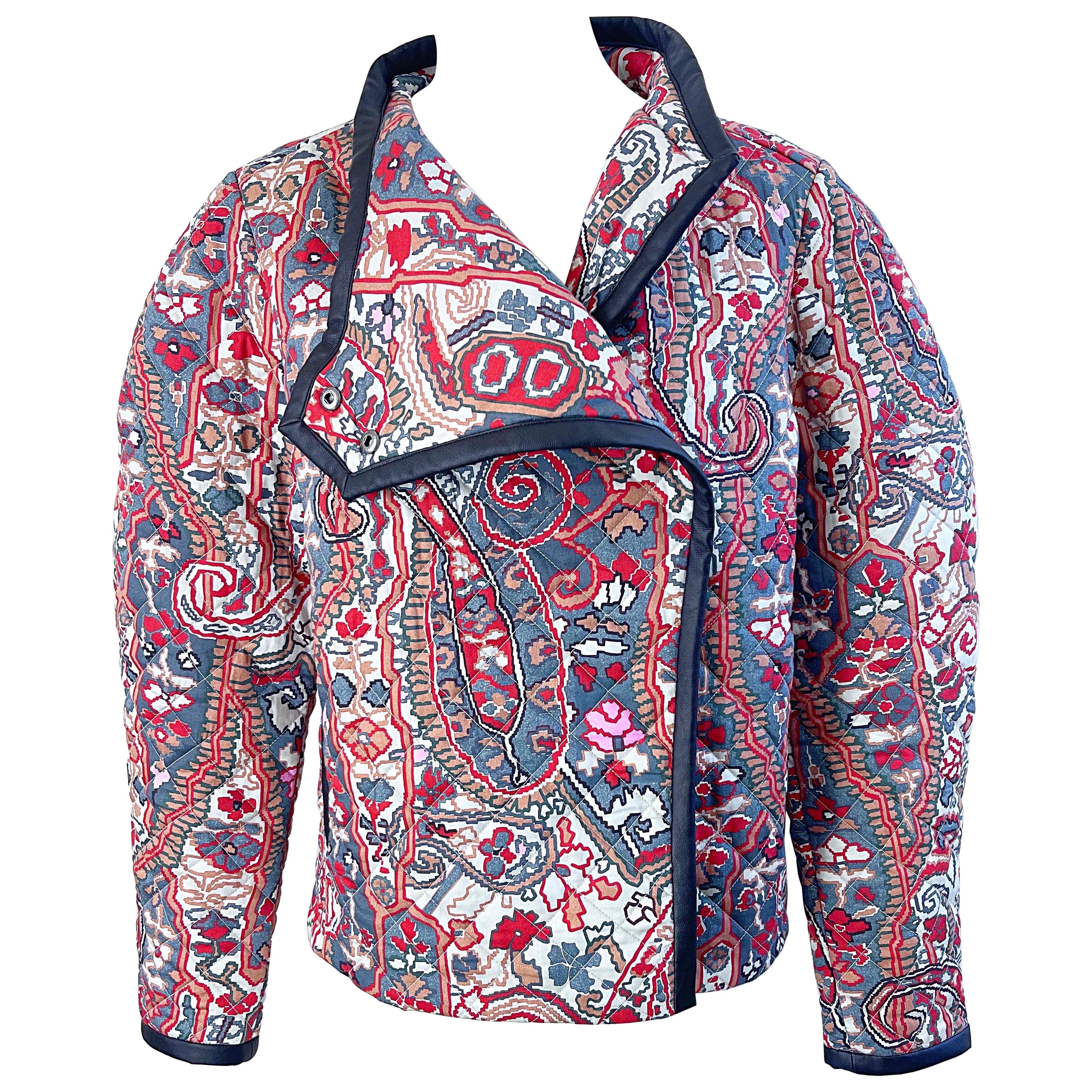 Isabel Marant Resort 2021 Jenolia Talla 38 / 6 - 8 Chaqueta biker de algodón con bufanda en venta
