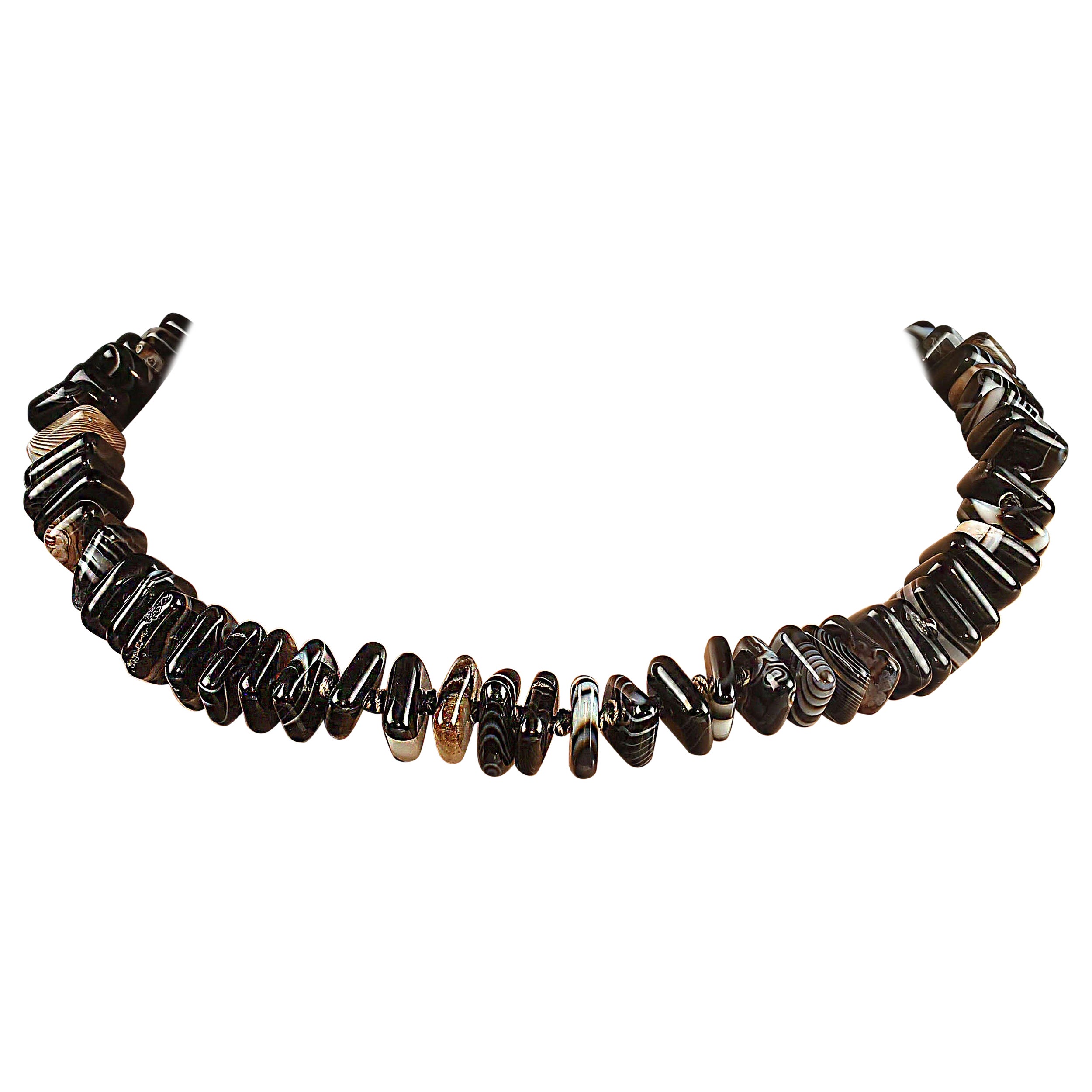 Artigiano Collana di agata nera AJD Unique in vendita