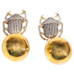 BEGÜM KHAN 24k Gold Plated Pharaoh Party Earrings