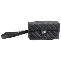 Chanel Uniform Belt Bag in Black Caviar Leather