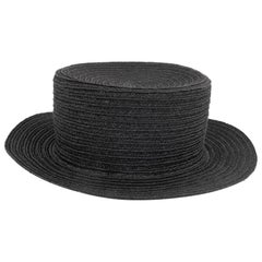 Sombrero de paja negro
