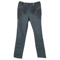 Chanel Cara Delevingne Style New CC Buttons Jeans