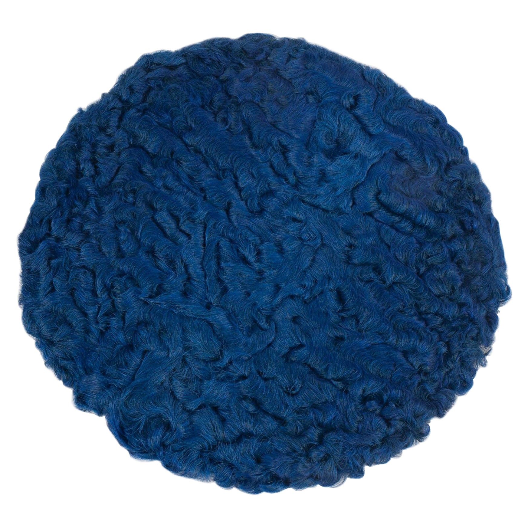 Valentino Blue Astrakhan Beret For Sale