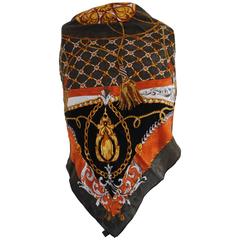 1990s Vintage multicolour Foulard Scarf 1