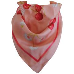 Salvatore Ferragamo Pink multicoloured silk foulard 4