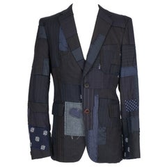 Giacca da uomo patchwork Comme Des Garçons blu navy