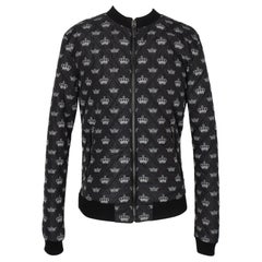 Dolce & Gabbana Black Quilted Bomber Jacket