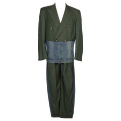 Khaki Cotton Canvas and Blue Denim Set