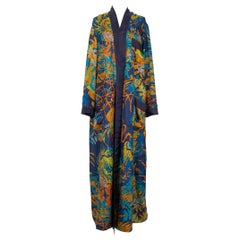 Kimono largo Valentino Uomo de seda estampada con mosaico