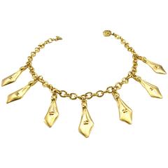 1970s Chanel Gilt Ties Chain Necklace 1