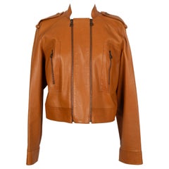 Dior Caramel-color Lamb Leather Jacket, 2001