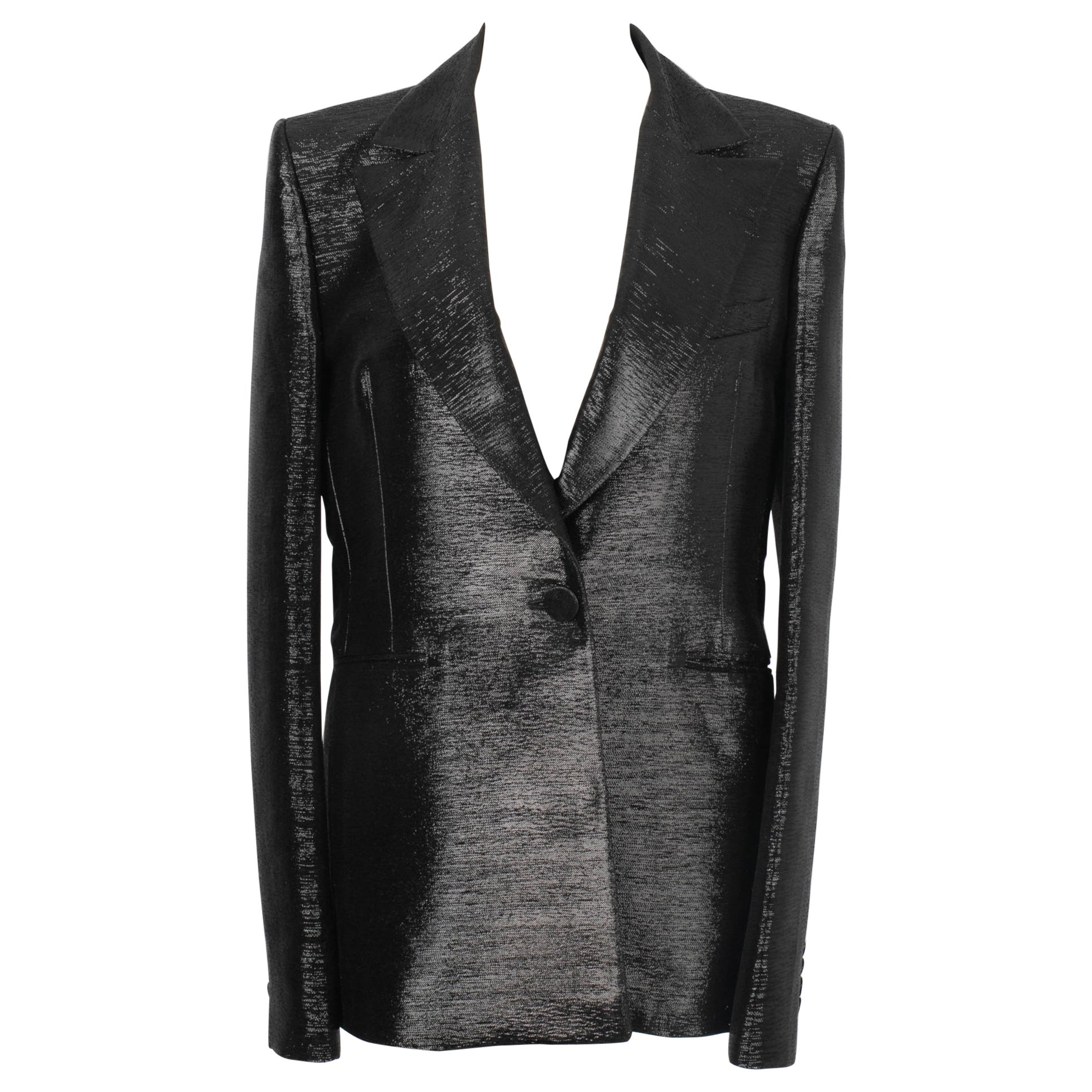 Giacca Rabanne Black Lurex Threads da uomo