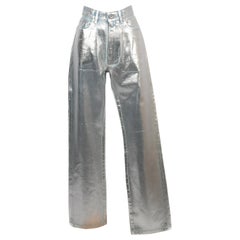 Paco Rabanne Blue Denim Fall Pants, 2023