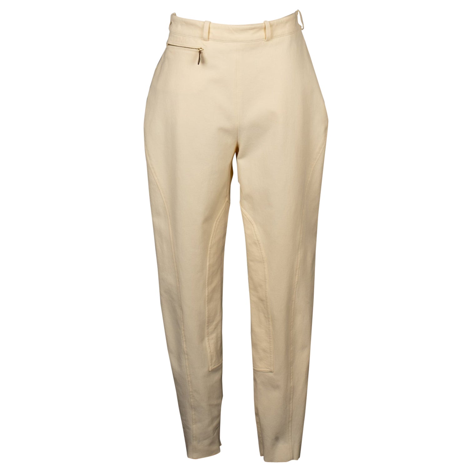 Hermès Beige Blended Cotton Horserider Pants For Sale