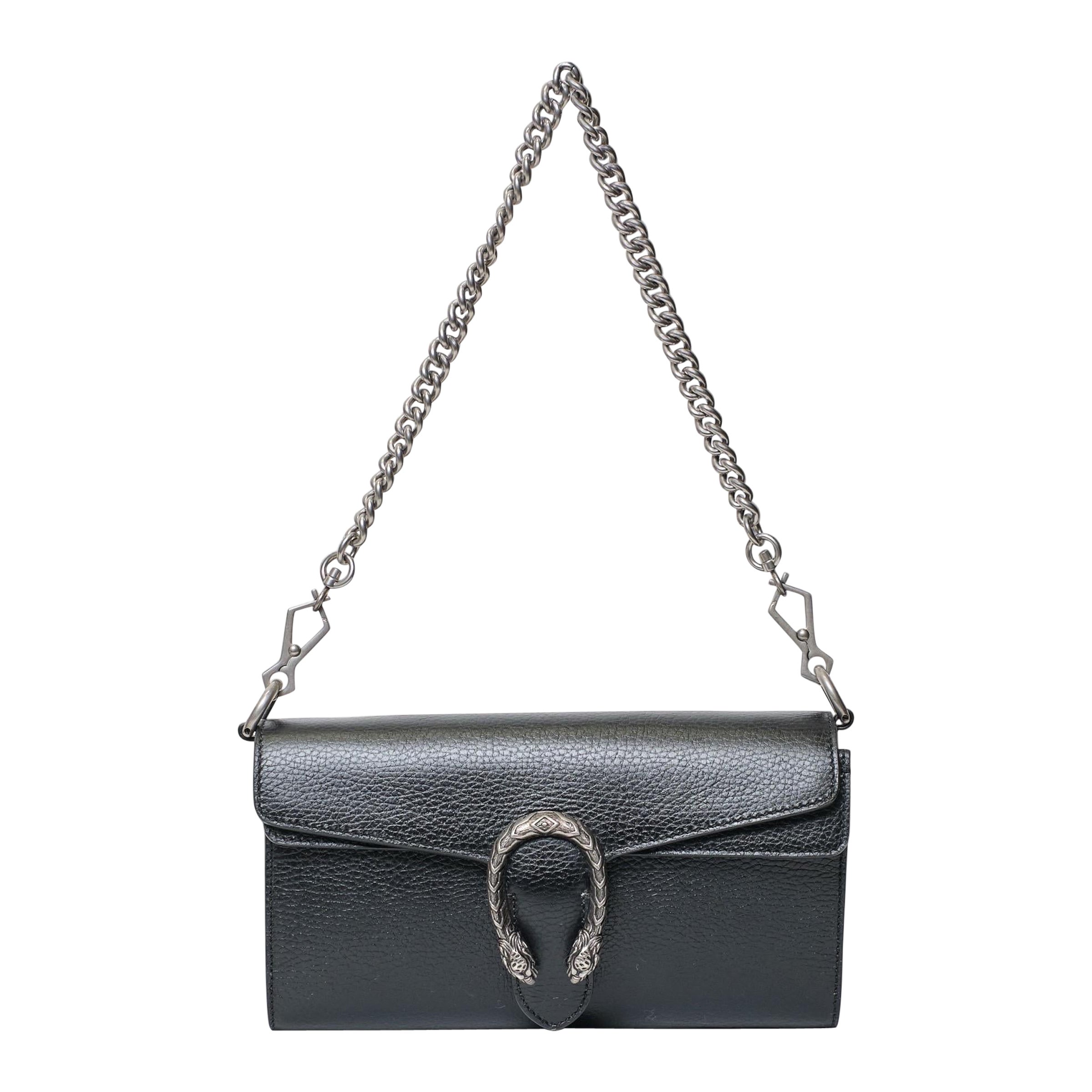 Borsa a Spalla Gucci Dionysus Long Double Nera For Sale