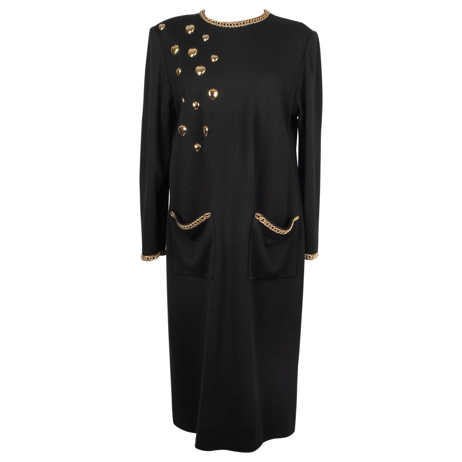 Erik Schaix Vestido vintage de punto negro en venta