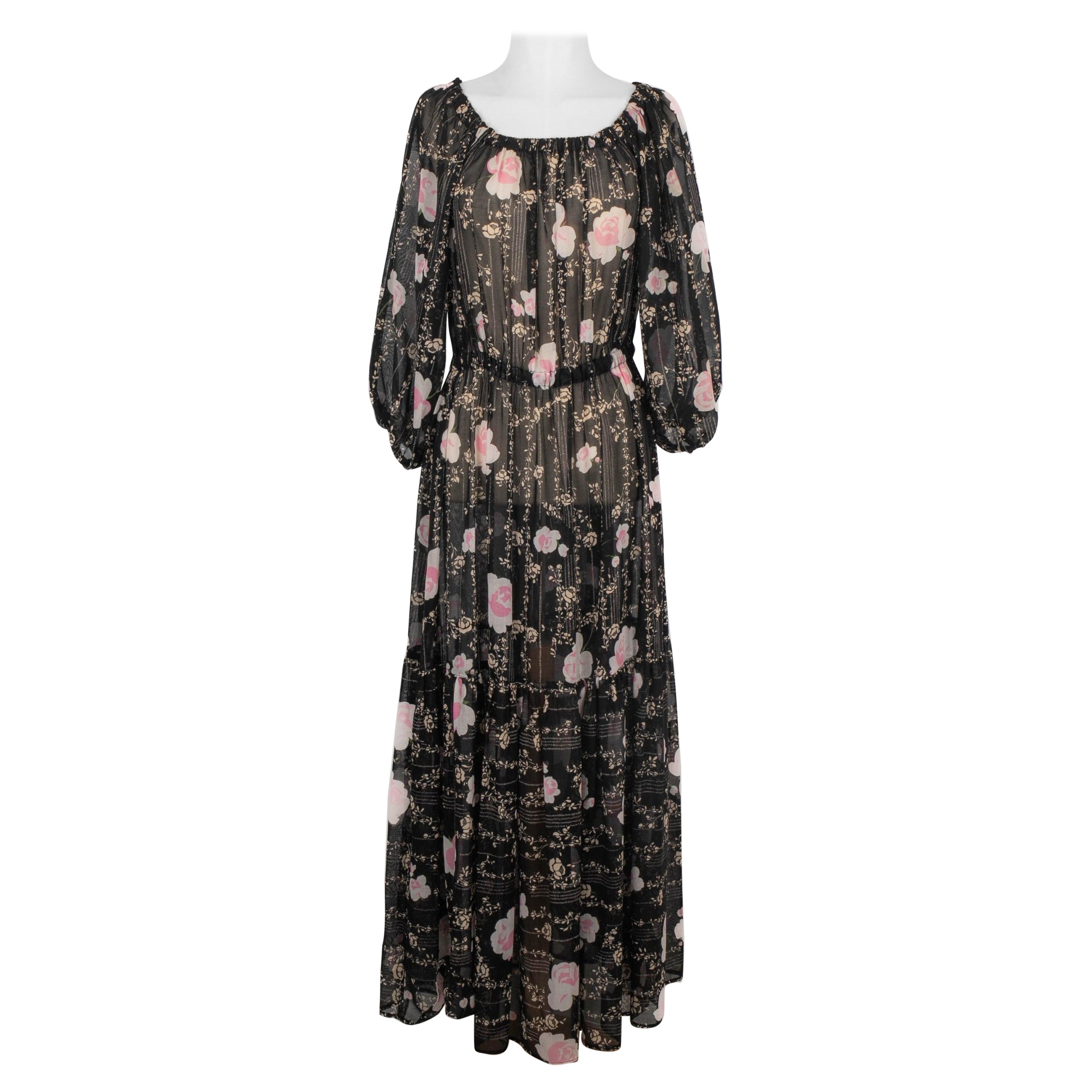 Rety Long Black Veil Dress Couture For Sale