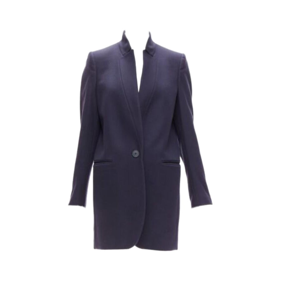 STELLA MCCARTNEY 2013 Bryce navy wool cashmere longline blazer coat IT42 M For Sale at 1stDibs