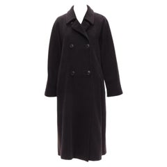 MAX MARA abrigo cruzado negro lana virgen cachemira IT36 XXS