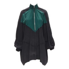 MARNI green black colorblock batwing track suit inspired dress IT36 XS