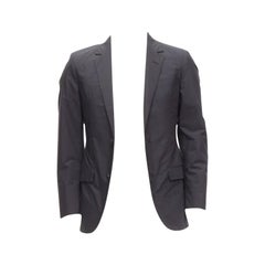 LANVIN dunkelgrauer Blazer aus Baumwollmischung und Nylon für eine Brust EU44 XS