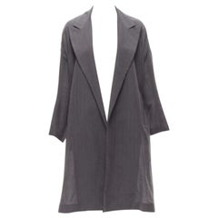 YOHJI YAMAMOTO grey notched peak lapel A-line wide cut coat JP1 S
