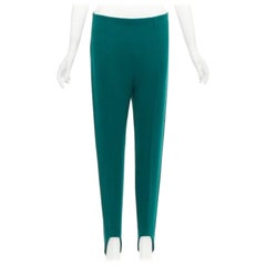 MARNI green pleat front stirrup jodphur pants IT38 XS