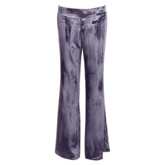 GUCCI Tom Ford Vintage purple velvet low waist flared pants IT40 S