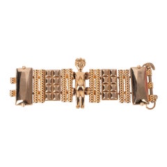 Bracciale articolato in metallo dorato Christian Dior 'New Ethnicity', 2009