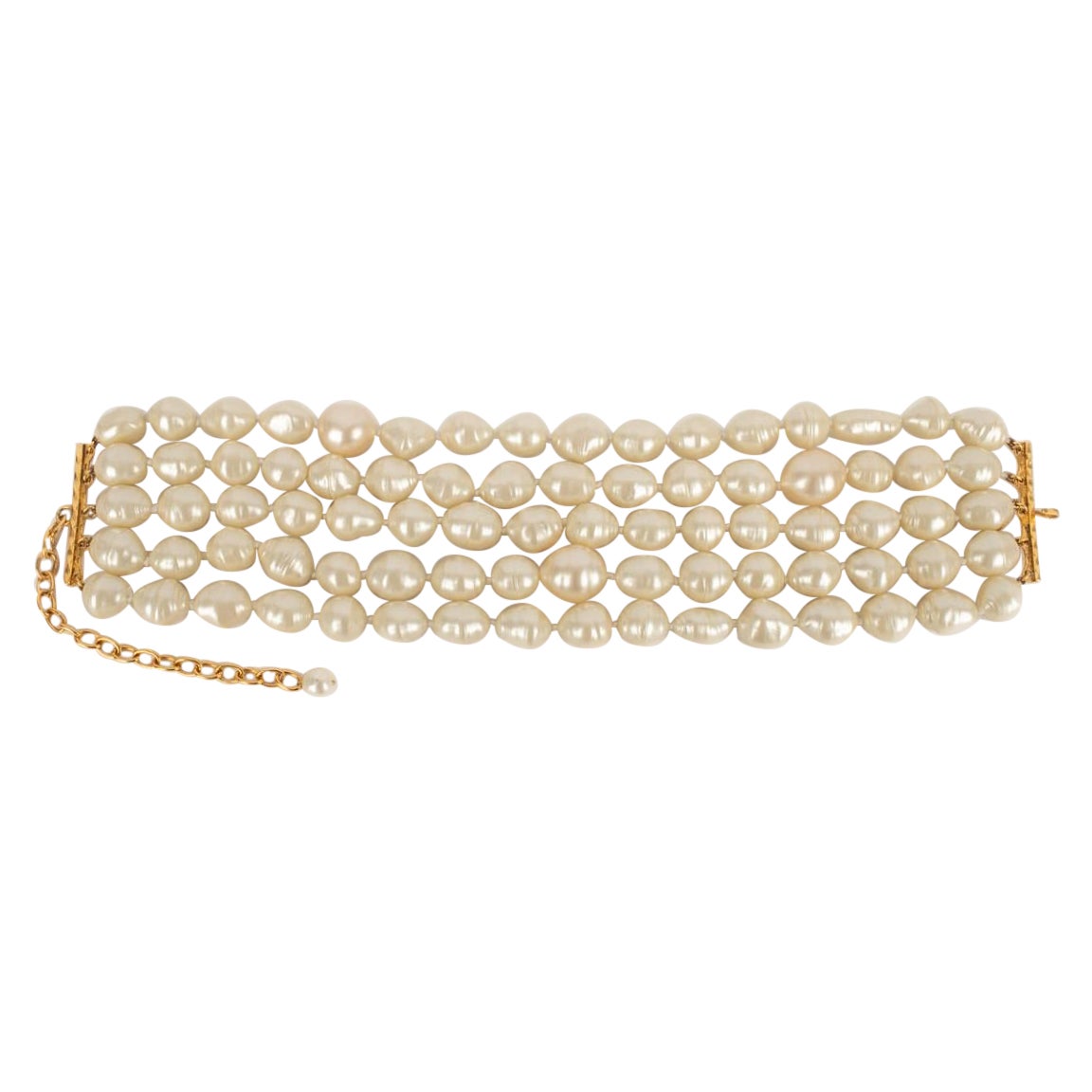 Chanel Golden Metal Choker Necklace