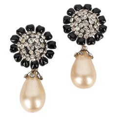 Chanel Silvery Metal Clip-0n Earrings, 1995