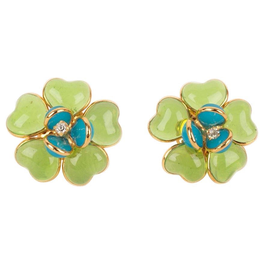 Augustine Golden Metal Earrings