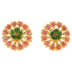 Boucles d'oreilles ajourées en métal doré Augustine
